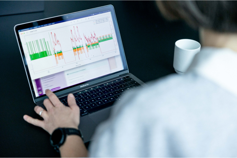 Energidata vist på dataskjerm